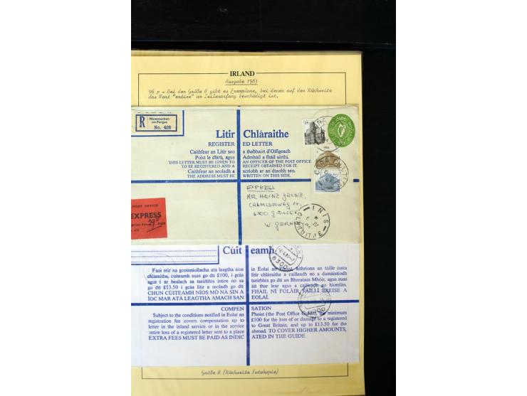 1924/94 Exhibition specialized collection of used Registered Envelopes incl. 5d emerald green Format F and G, 5d olive F and 