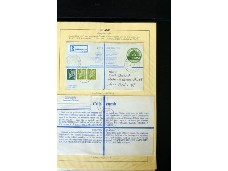 1924/94 Exhibition specialized collection of used Registered Envelopes incl. 5d emerald green Format F and G, 5d olive F and 