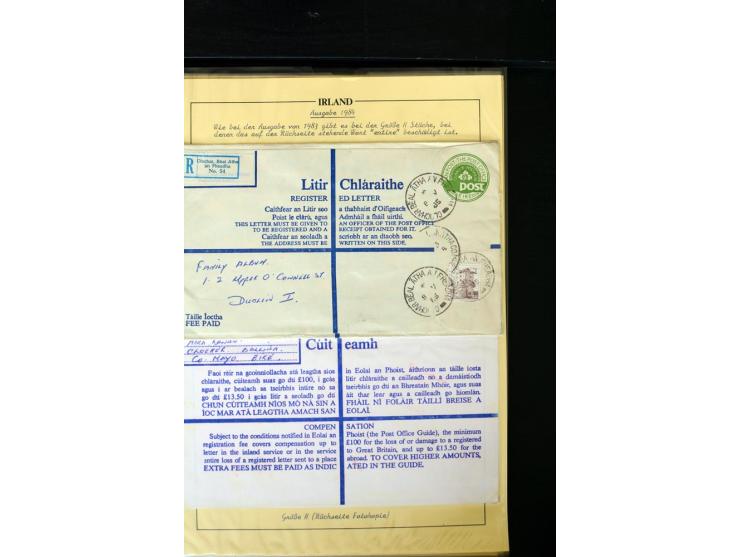 1924/94 Exhibition specialized collection of used Registered Envelopes incl. 5d emerald green Format F and G, 5d olive F and 