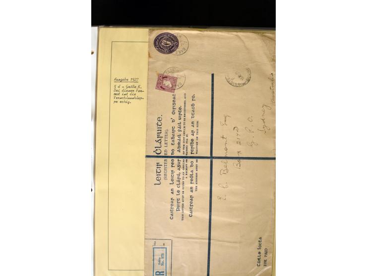 1924/94 Exhibition specialized collection of used Registered Envelopes incl. 5d emerald green Format F and G, 5d olive F and 