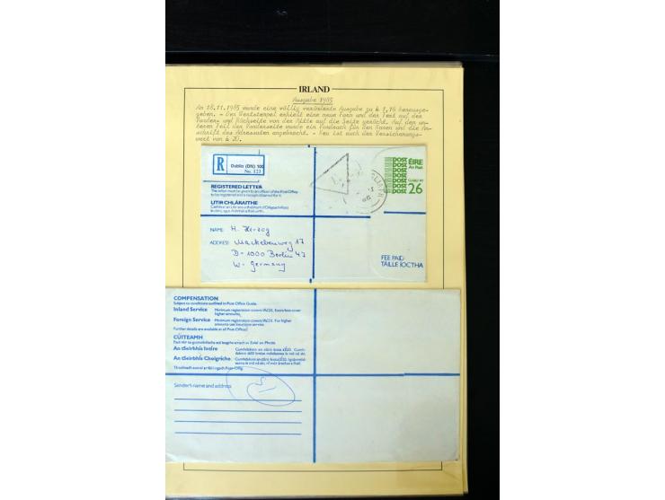 1924/94 Exhibition specialized collection of used Registered Envelopes incl. 5d emerald green Format F and G, 5d olive F and 
