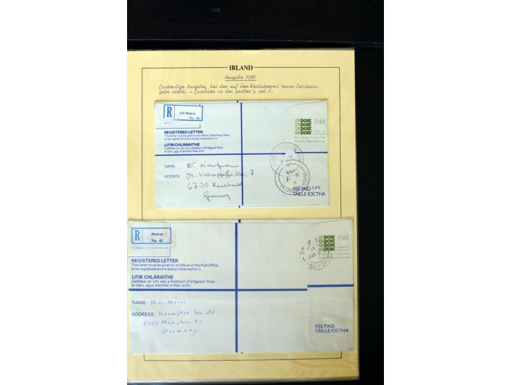 1924/94 Exhibition specialized collection of used Registered Envelopes incl. 5d emerald green Format F and G, 5d olive F and 