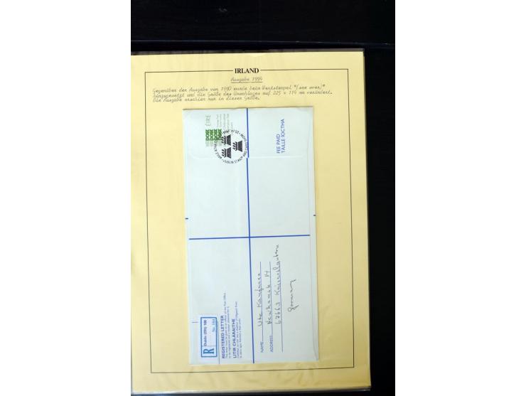 1924/94 Exhibition specialized collection of used Registered Envelopes incl. 5d emerald green Format F and G, 5d olive F and 