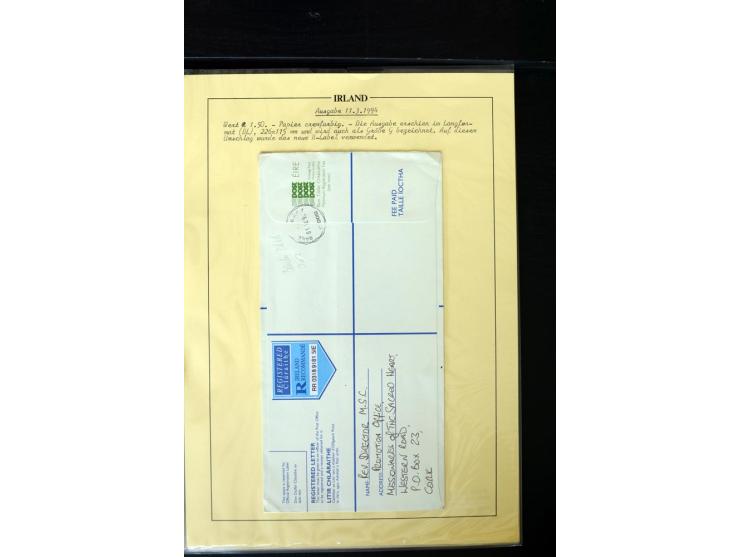 1924/94 Exhibition specialized collection of used Registered Envelopes incl. 5d emerald green Format F and G, 5d olive F and 