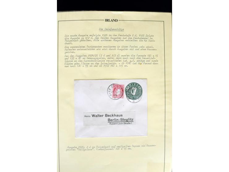 1924/91, Exhibition collection of used Postal Stationery, Envelopes with various sizes and knifecuts, with ½d(2) 2d(9), 2½d(2
