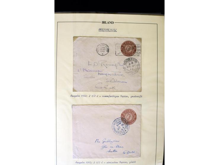 1924/91, Exhibition collection of used Postal Stationery, Envelopes with various sizes and knifecuts, with ½d(2) 2d(9), 2½d(2