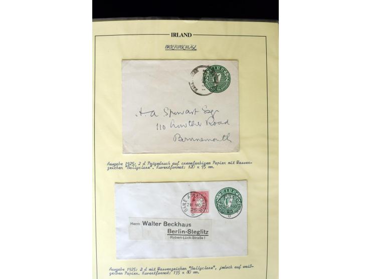 1924/91, Exhibition collection of used Postal Stationery, Envelopes with various sizes and knifecuts, with ½d(2) 2d(9), 2½d(2