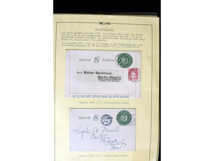 1924/91, Exhibition collection of used Postal Stationery, Envelopes with various sizes and knifecuts, with ½d(2) 2d(9), 2½d(2