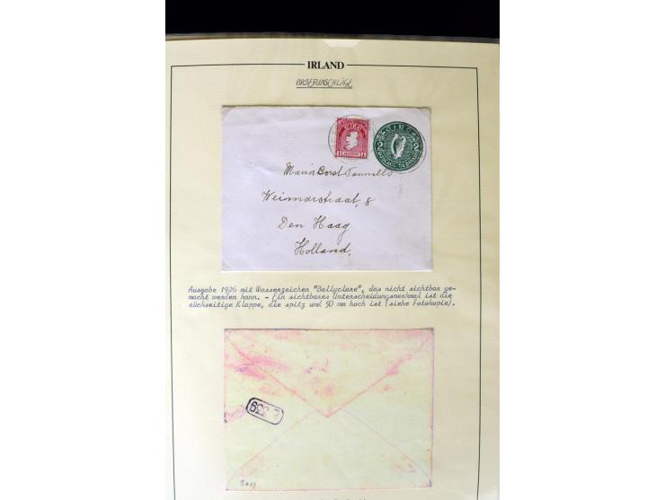 1924/91, Exhibition collection of used Postal Stationery, Envelopes with various sizes and knifecuts, with ½d(2) 2d(9), 2½d(2