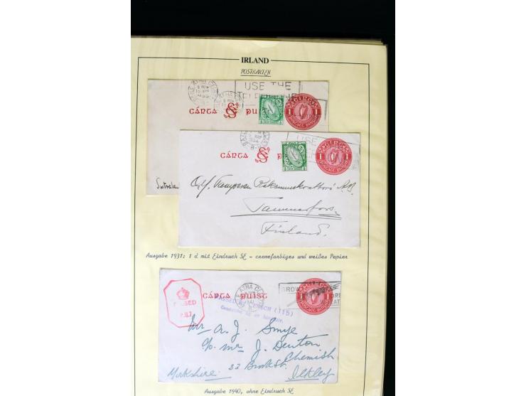 1924/91, Exhibition collection of used Postal Stationery, Envelopes with various sizes and knifecuts, with ½d(2) 2d(9), 2½d(2
