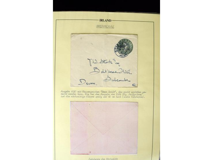 1924/91, Exhibition collection of used Postal Stationery, Envelopes with various sizes and knifecuts, with ½d(2) 2d(9), 2½d(2
