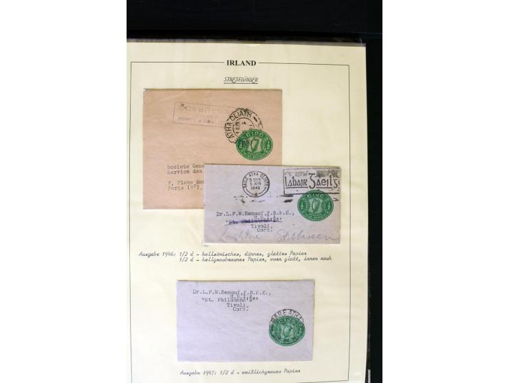 1924/91, Exhibition collection of used Postal Stationery, Envelopes with various sizes and knifecuts, with ½d(2) 2d(9), 2½d(2