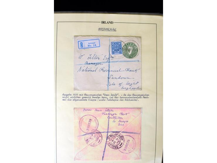 1924/91, Exhibition collection of used Postal Stationery, Envelopes with various sizes and knifecuts, with ½d(2) 2d(9), 2½d(2