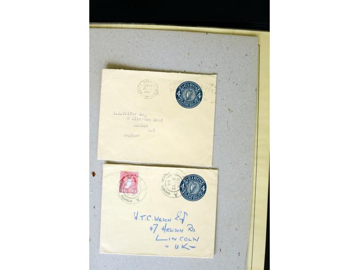 1924/91, Exhibition collection of used Postal Stationery, Envelopes with various sizes and knifecuts, with ½d(2) 2d(9), 2½d(2