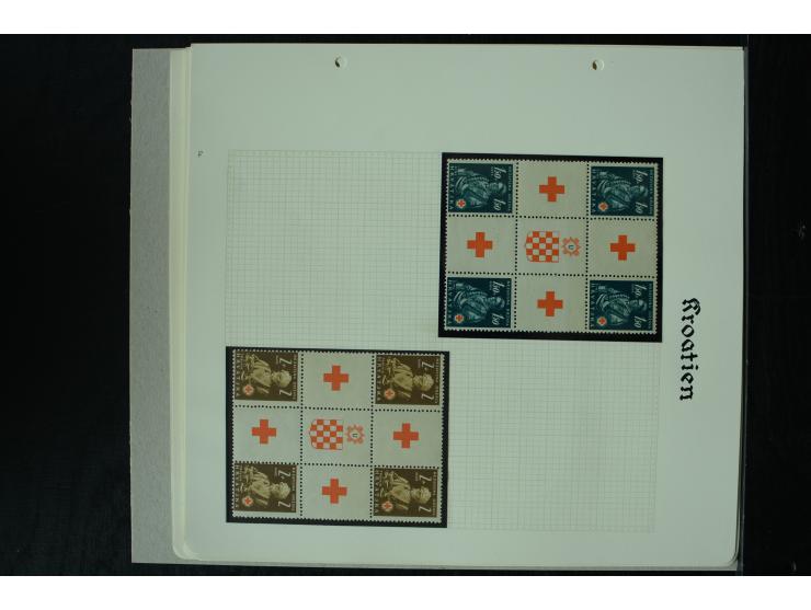 1941/45, postfrische und ungebrauchte Sammlung mit Mi.-Nr. 24-38 (teils kleine Beanstandungen), 170-72 und Bl.8 (bügig), 3 Fo