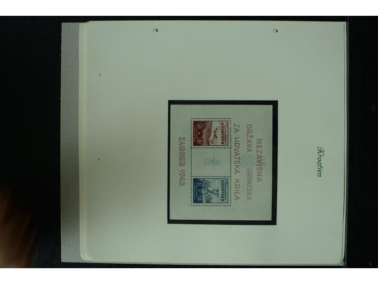 1941/45, postfrische und ungebrauchte Sammlung mit Mi.-Nr. 24-38 (teils kleine Beanstandungen), 170-72 und Bl.8 (bügig), 3 Fo