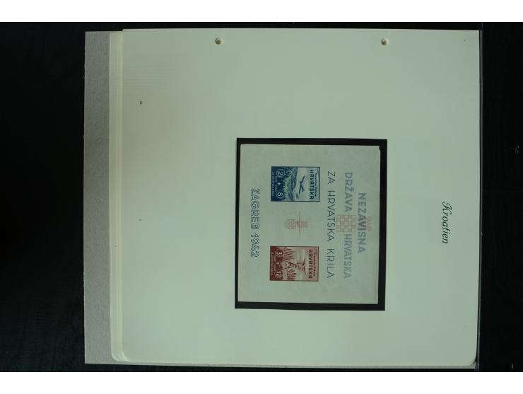 1941/45, postfrische und ungebrauchte Sammlung mit Mi.-Nr. 24-38 (teils kleine Beanstandungen), 170-72 und Bl.8 (bügig), 3 Fo