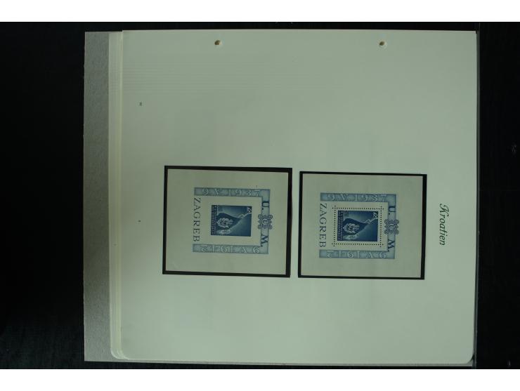 1941/45, postfrische und ungebrauchte Sammlung mit Mi.-Nr. 24-38 (teils kleine Beanstandungen), 170-72 und Bl.8 (bügig), 3 Fo