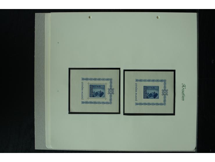 1941/45, postfrische und ungebrauchte Sammlung mit Mi.-Nr. 24-38 (teils kleine Beanstandungen), 170-72 und Bl.8 (bügig), 3 Fo
