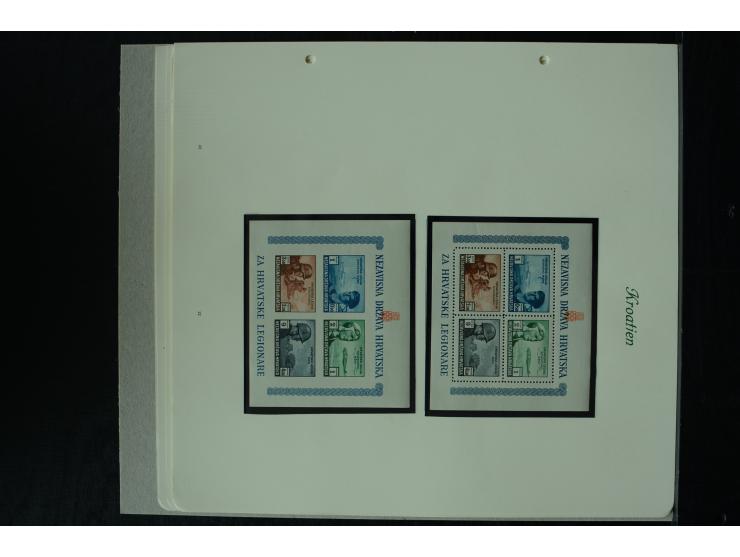1941/45, postfrische und ungebrauchte Sammlung mit Mi.-Nr. 24-38 (teils kleine Beanstandungen), 170-72 und Bl.8 (bügig), 3 Fo