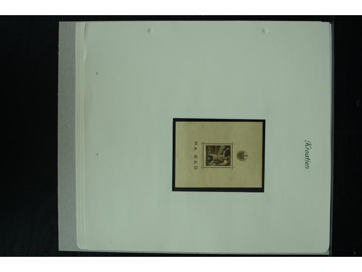 1941/45, postfrische und ungebrauchte Sammlung mit Mi.-Nr. 24-38 (teils kleine Beanstandungen), 170-72 und Bl.8 (bügig), 3 Fo