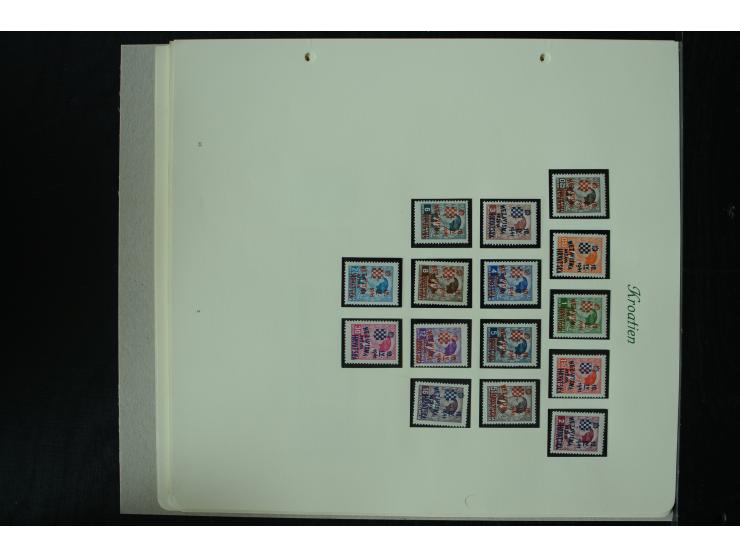 1941/45, postfrische und ungebrauchte Sammlung mit Mi.-Nr. 24-38 (teils kleine Beanstandungen), 170-72 und Bl.8 (bügig), 3 Fo
