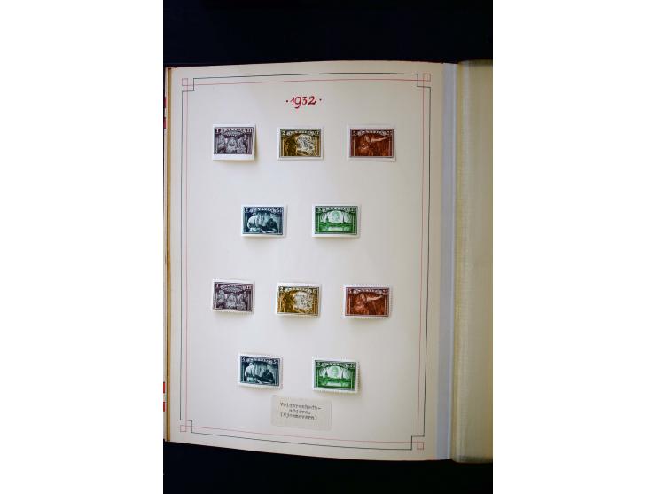 1918/40, umfangreiche ungebrauchte/postfrische und gestempelte Sammlung, teils aufgezogen auf alten Blanko-Blättern und besch