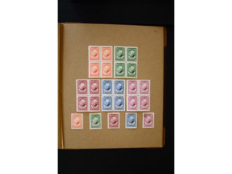 1918/40, umfangreiche ungebrauchte/postfrische und gestempelte Sammlung, teils aufgezogen auf alten Blanko-Blättern und besch