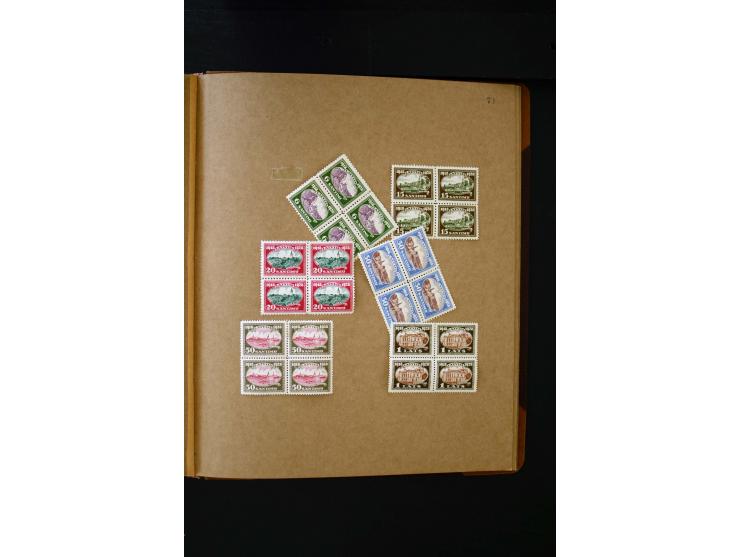 1918/40, umfangreiche ungebrauchte/postfrische und gestempelte Sammlung, teils aufgezogen auf alten Blanko-Blättern und besch