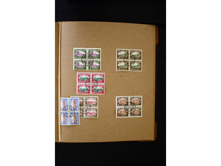 1918/40, umfangreiche ungebrauchte/postfrische und gestempelte Sammlung, teils aufgezogen auf alten Blanko-Blättern und besch