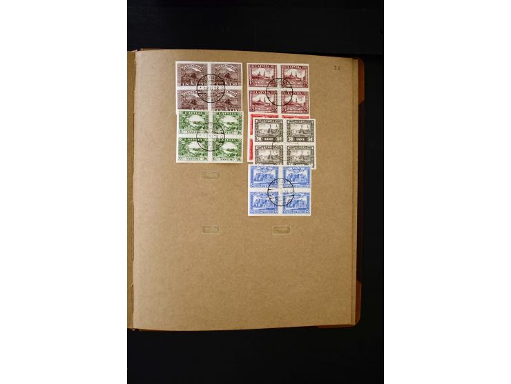 1918/40, umfangreiche ungebrauchte/postfrische und gestempelte Sammlung, teils aufgezogen auf alten Blanko-Blättern und besch