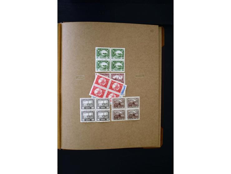 1918/40, umfangreiche ungebrauchte/postfrische und gestempelte Sammlung, teils aufgezogen auf alten Blanko-Blättern und besch