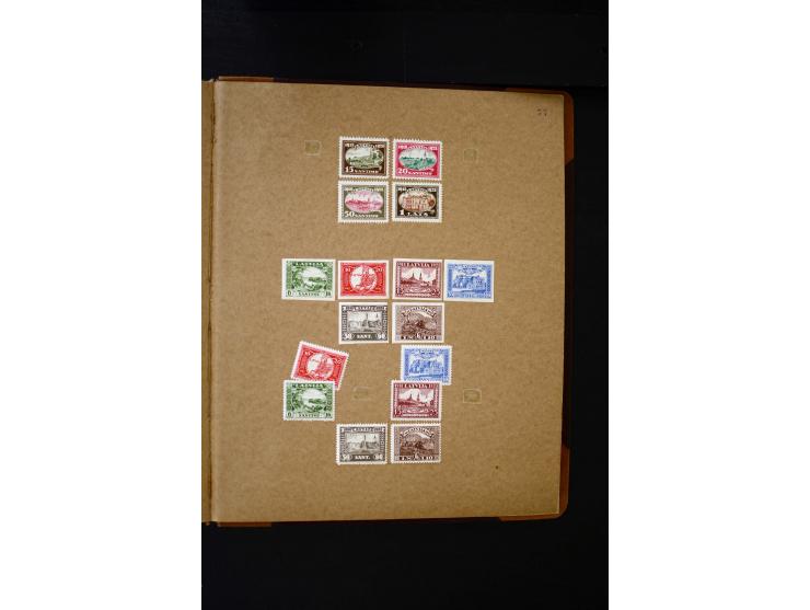 1918/40, umfangreiche ungebrauchte/postfrische und gestempelte Sammlung, teils aufgezogen auf alten Blanko-Blättern und besch