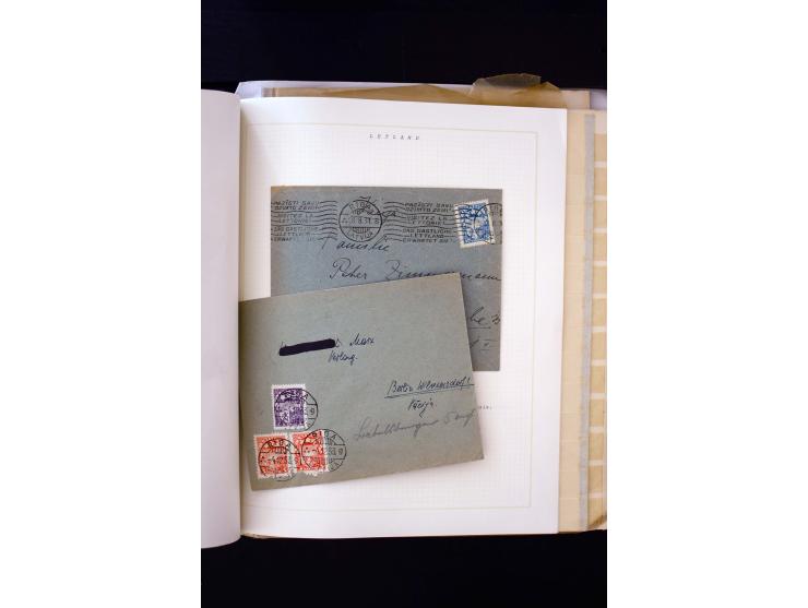 1918/40, umfangreiche ungebrauchte/postfrische und gestempelte Sammlung, teils aufgezogen auf alten Blanko-Blättern und besch