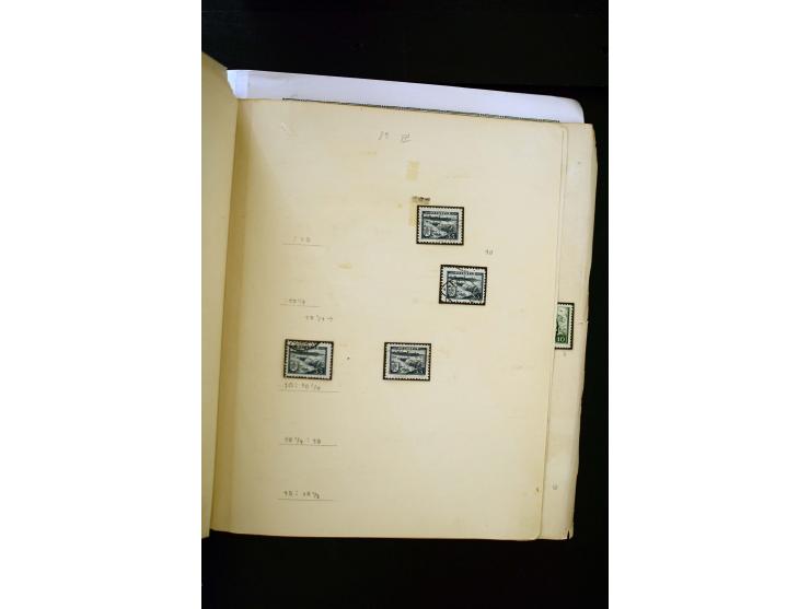 1918/40, umfangreiche ungebrauchte/postfrische und gestempelte Sammlung, teils aufgezogen auf alten Blanko-Blättern und besch