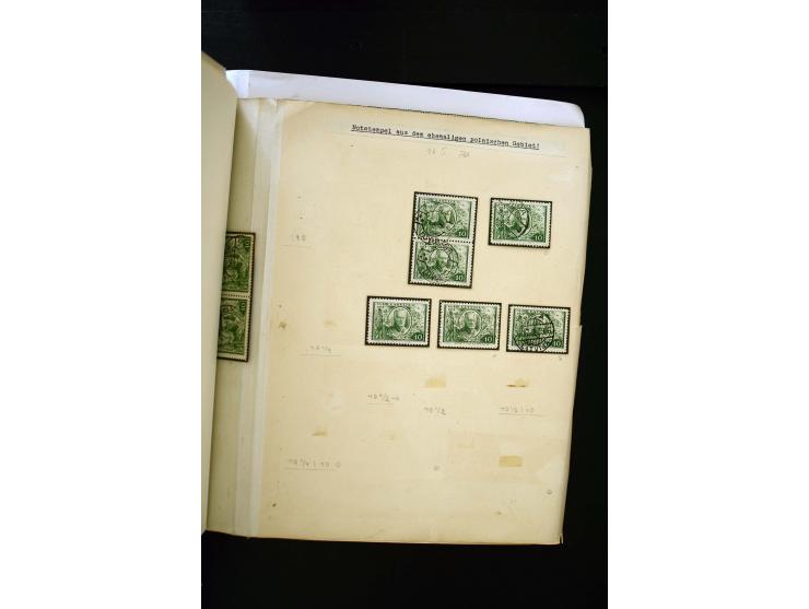 1918/40, umfangreiche ungebrauchte/postfrische und gestempelte Sammlung, teils aufgezogen auf alten Blanko-Blättern und besch