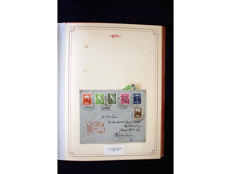 1918/40, umfangreiche ungebrauchte/postfrische und gestempelte Sammlung, teils aufgezogen auf alten Blanko-Blättern und besch