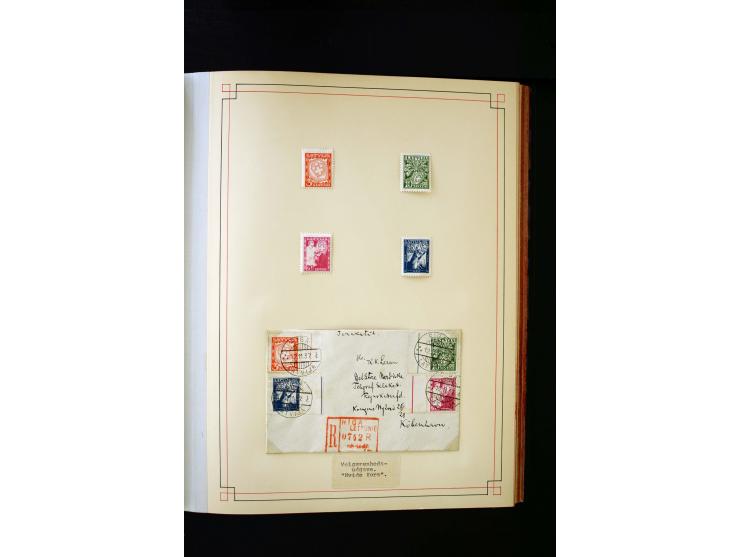 1918/40, umfangreiche ungebrauchte/postfrische und gestempelte Sammlung, teils aufgezogen auf alten Blanko-Blättern und besch