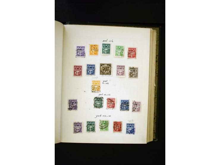 1918/40, umfangreiche ungebrauchte/postfrische und gestempelte Sammlung, teils aufgezogen auf alten Blanko-Blättern und besch