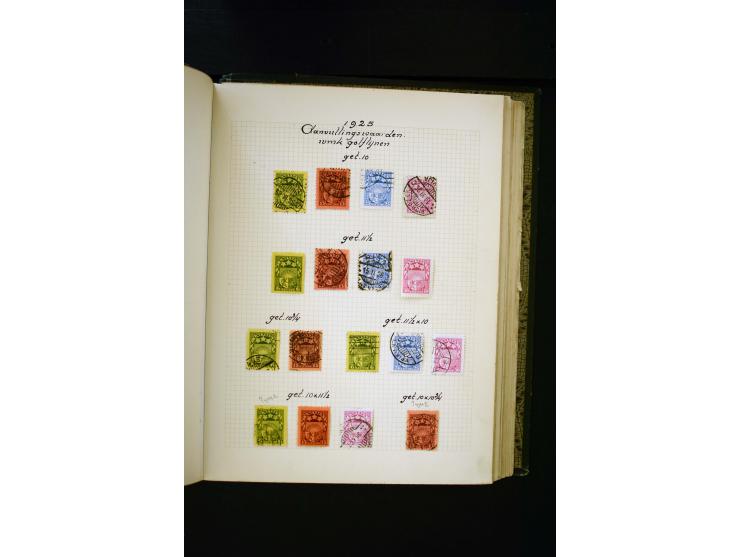 1918/40, umfangreiche ungebrauchte/postfrische und gestempelte Sammlung, teils aufgezogen auf alten Blanko-Blättern und besch