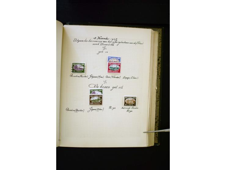 1918/40, umfangreiche ungebrauchte/postfrische und gestempelte Sammlung, teils aufgezogen auf alten Blanko-Blättern und besch