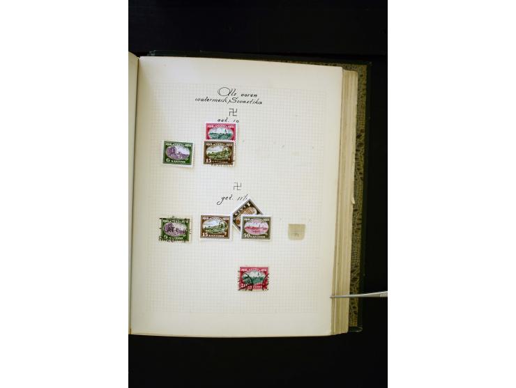 1918/40, umfangreiche ungebrauchte/postfrische und gestempelte Sammlung, teils aufgezogen auf alten Blanko-Blättern und besch
