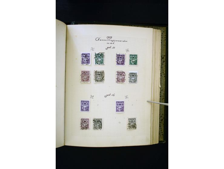 1918/40, umfangreiche ungebrauchte/postfrische und gestempelte Sammlung, teils aufgezogen auf alten Blanko-Blättern und besch