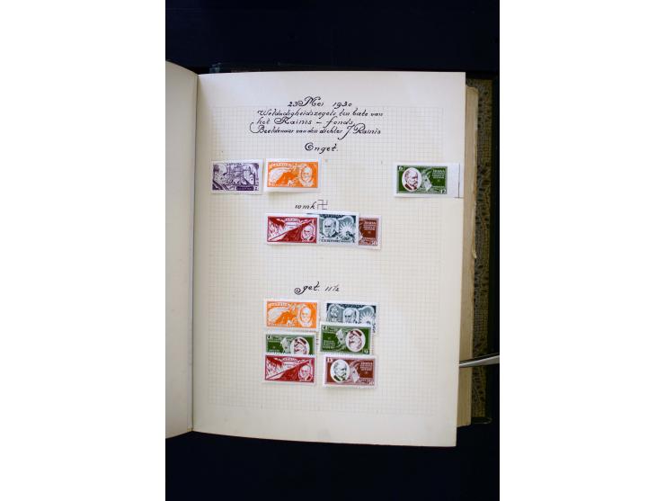 1918/40, umfangreiche ungebrauchte/postfrische und gestempelte Sammlung, teils aufgezogen auf alten Blanko-Blättern und besch