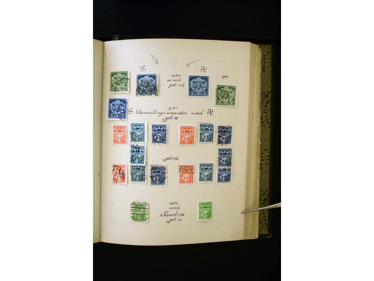 1918/40, umfangreiche ungebrauchte/postfrische und gestempelte Sammlung, teils aufgezogen auf alten Blanko-Blättern und besch