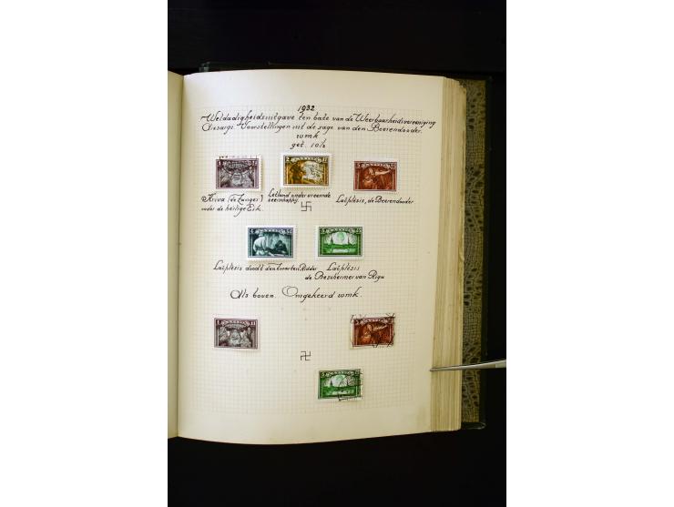 1918/40, umfangreiche ungebrauchte/postfrische und gestempelte Sammlung, teils aufgezogen auf alten Blanko-Blättern und besch