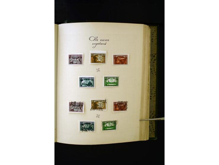1918/40, umfangreiche ungebrauchte/postfrische und gestempelte Sammlung, teils aufgezogen auf alten Blanko-Blättern und besch