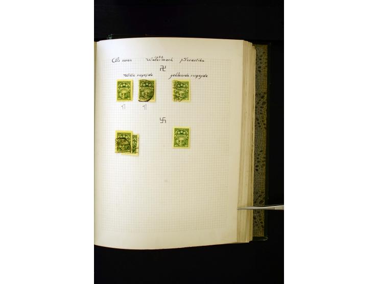 1918/40, umfangreiche ungebrauchte/postfrische und gestempelte Sammlung, teils aufgezogen auf alten Blanko-Blättern und besch