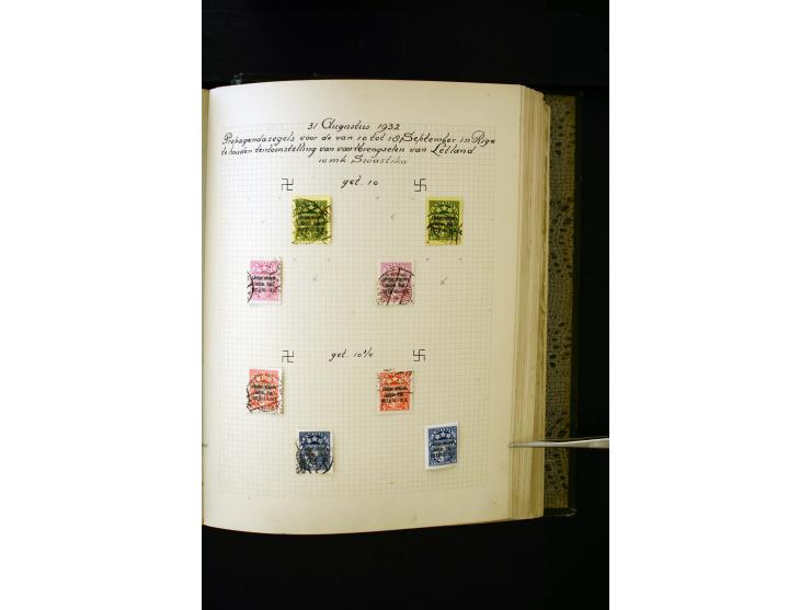 1918/40, umfangreiche ungebrauchte/postfrische und gestempelte Sammlung, teils aufgezogen auf alten Blanko-Blättern und besch