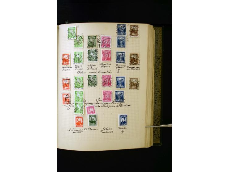 1918/40, umfangreiche ungebrauchte/postfrische und gestempelte Sammlung, teils aufgezogen auf alten Blanko-Blättern und besch